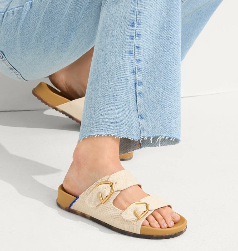ROTHY'S The Buckle Slide Sandals in Sea Salt Size 7